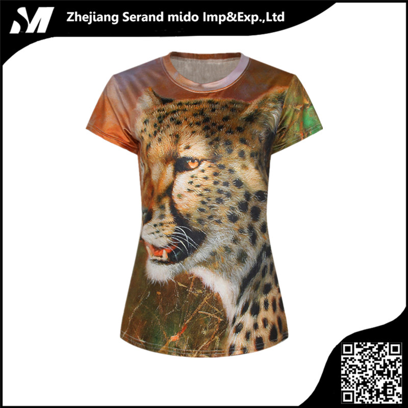 3d動物柄物半袖ファッションシャツ用女性-Tシャツ問屋・仕入れ・卸・卸売り