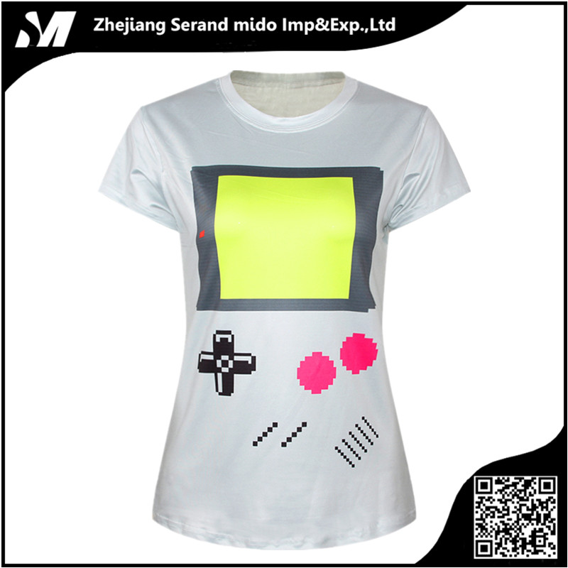 安い3dゲームコントロール印刷ショートスリーブ女性tシャツ-Tシャツ問屋・仕入れ・卸・卸売り