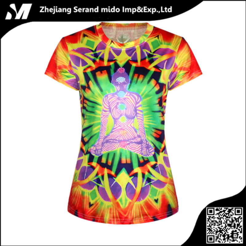 安いファッションoネック3dデジタル印刷女性tシャツ-Tシャツ問屋・仕入れ・卸・卸売り
