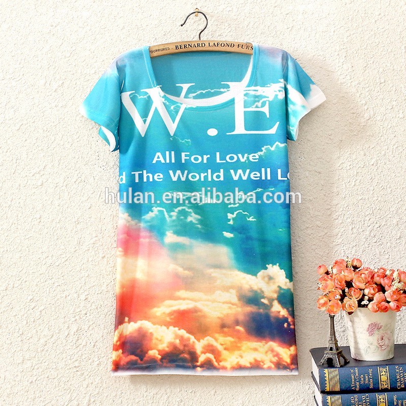 最新安い動物手紙反応性プリントクルーネックスリムフィットtシャツ-Tシャツ問屋・仕入れ・卸・卸売り