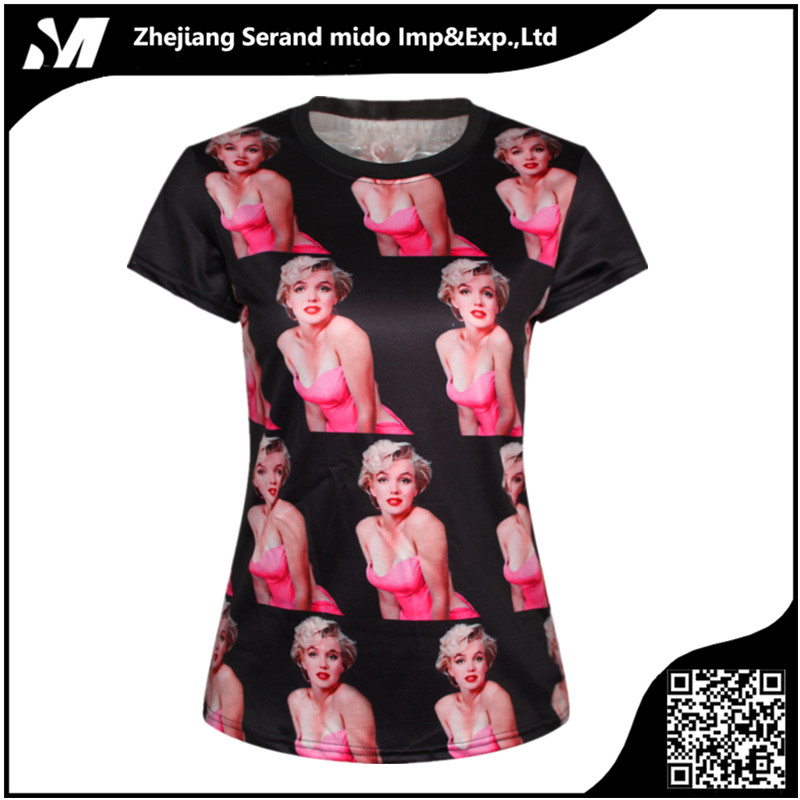 女性ショーツスリーブデジタル3d印刷tシャツ-Tシャツ問屋・仕入れ・卸・卸売り
