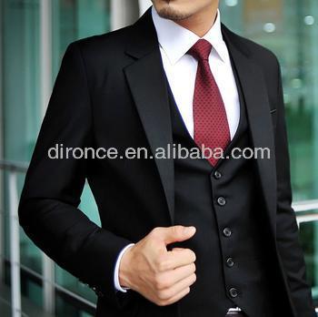 新しい到着のファッション人気の黒コートパンツ男性カスタムメイド2014年結婚式のためのスーツ-スーツ、タキシード問屋・仕入れ・卸・卸売り