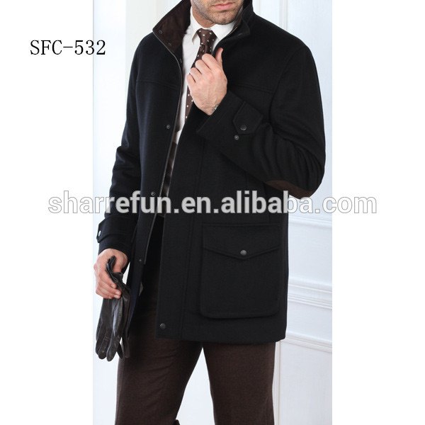 韓国ファッションコートウールの男性黒い色-コート問屋・仕入れ・卸・卸売り