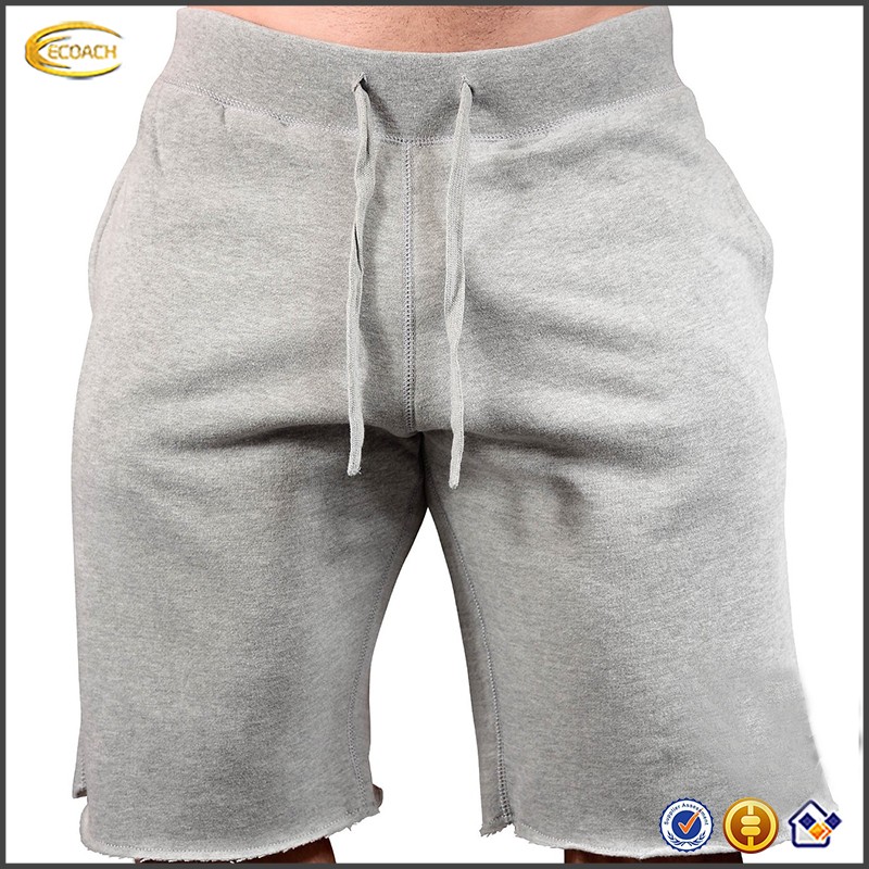 Ecoach卸売oem高品質男性弾性ウエストバンドジムランニングスポーツグレーsweatshorts付き巾着-ショーツ問屋・仕入れ・卸・卸売り