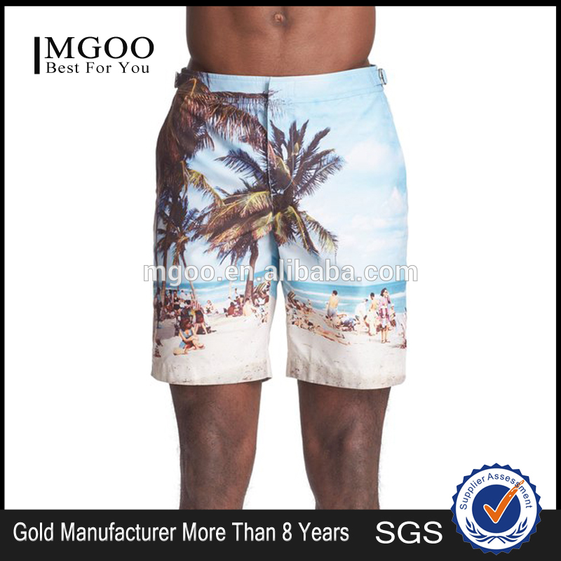 Mgooプリント水泳パンツ付きカスタムロゴ印刷メンズボードショーツビーチパンツハーフパンツ用男性高速配信-ショーツ問屋・仕入れ・卸・卸売り
