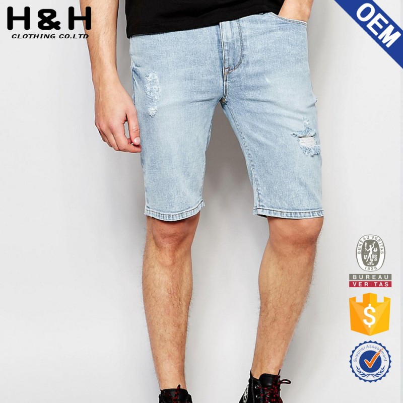 ジーンズパンツモデル用男性パンツ生地男性ショーツパンツ-ショーツ問屋・仕入れ・卸・卸売り