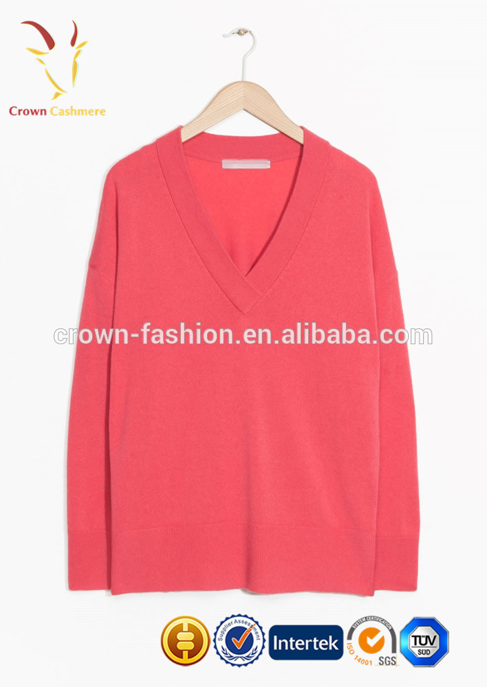女性カシミヤのセーターを編んだ女性のカシミアセーターvネック-セーター問屋・仕入れ・卸・卸売り