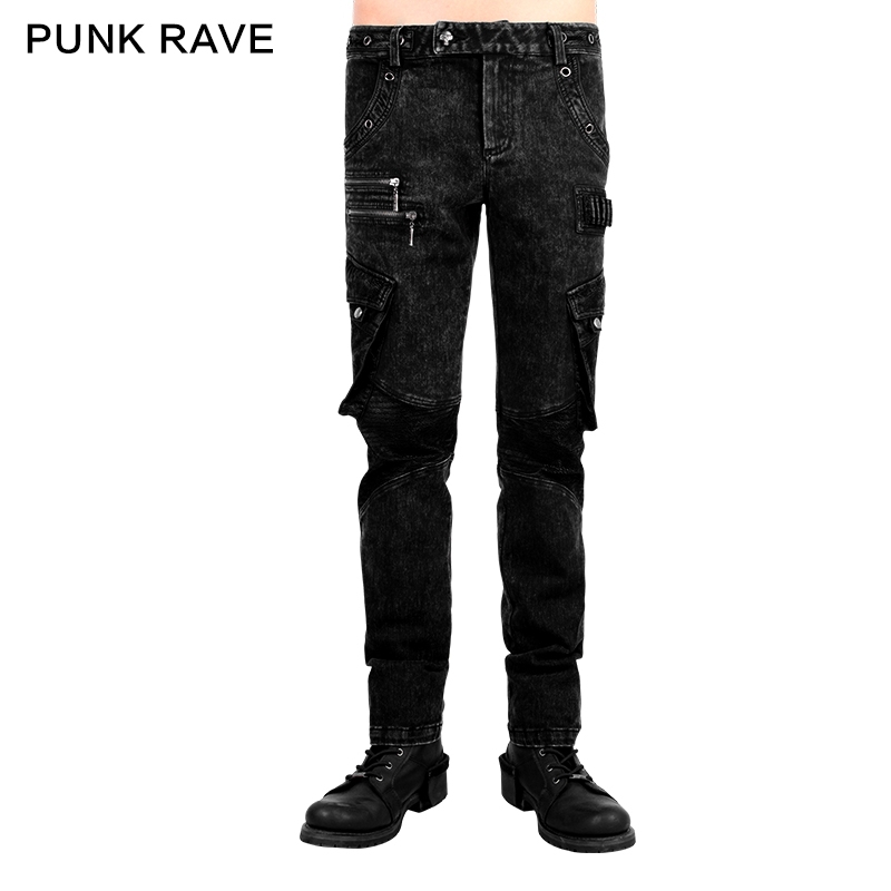 パンクレイブk-2242015秋新デザインの男の綿黒のジーンズ-ジーンズ問屋・仕入れ・卸・卸売り