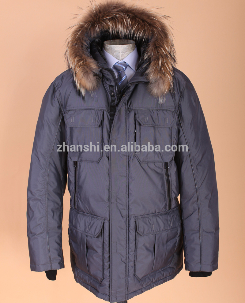 取り外し可能なメーカーマンのカスタム冬の長いパーカジャケット、 フード付きの男性パーカジャケット-プラスサイズコート問屋・仕入れ・卸・卸売り