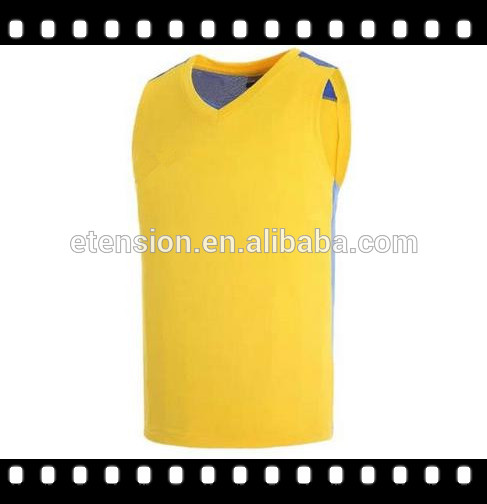 カスタム チーム バスケットボール ジャージー黄色均一で 100% ポリエステル生地クイック ドライ-スーツ、タキシード問屋・仕入れ・卸・卸売り