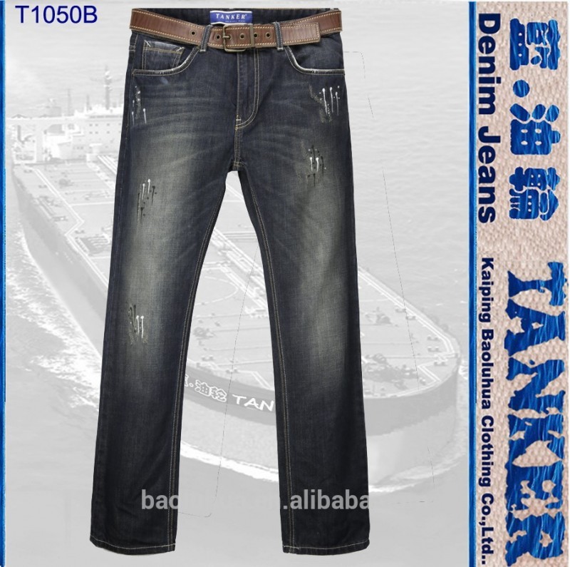 暗いt1050boverdyed/汚れ耐摩耗ジーンズブラックインディゴ-ズボン問屋・仕入れ・卸・卸売り