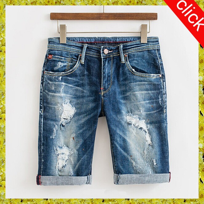 最新のショートデニムジーンズパンツ男性用ヨーロッパのファッション専門の卸売ジーンズメーカー-ジーンズ問屋・仕入れ・卸・卸売り