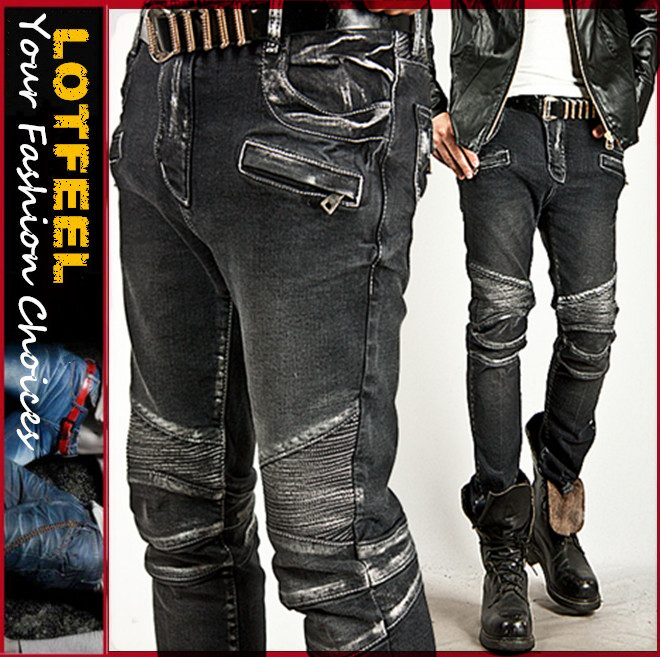 高品質のジーンズスーパー- 印象的なアクセントのアイス洗浄しjeansbrandバイカーヴィンテージスリムスキニージーンズのジーンズのラベルデザイナー( lotm059)-ジーンズ問屋・仕入れ・卸・卸売り