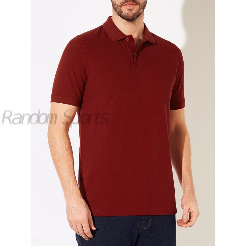 オーガニックコットン半袖ポロシャツi赤いポロシャツi甲高い声で言うポロシャツi-Tシャツ問屋・仕入れ・卸・卸売り