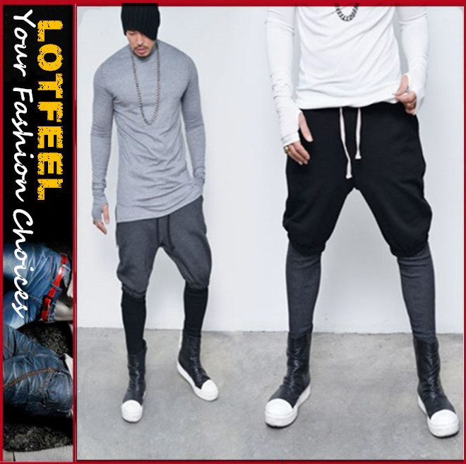折られたスウェットパンツウエストダブダブleggins層( lotg196)-ジーンズ問屋・仕入れ・卸・卸売り