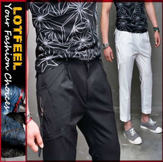 光- 重量貨物ビスコースクロップドパンツ( lotg081)-ジーンズ問屋・仕入れ・卸・卸売り