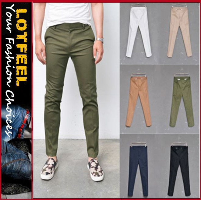 時代を超越したカーキ色の軍服スパンコットンスリムパンツ( lotg104)-ジーンズ問屋・仕入れ・卸・卸売り