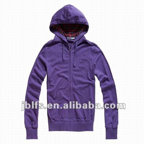 メンズ快適な柔らかい純粋な色の綿のhoodiesのファスナーを締める-トレーナー、パーカー問屋・仕入れ・卸・卸売り