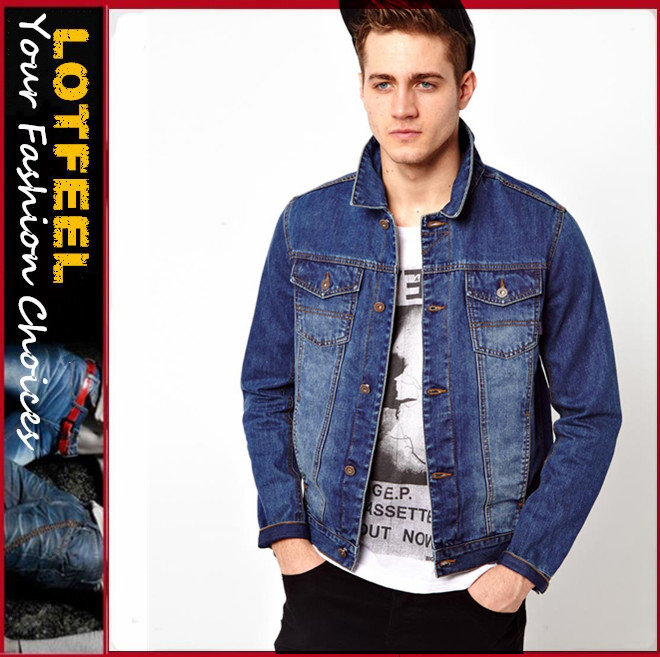 古典的なデニムジーンズのジャケットメンズデニムジーンズのジャケット青デザイナーブルージーンズジャケットは( lotj270)-ジーンズ問屋・仕入れ・卸・卸売り