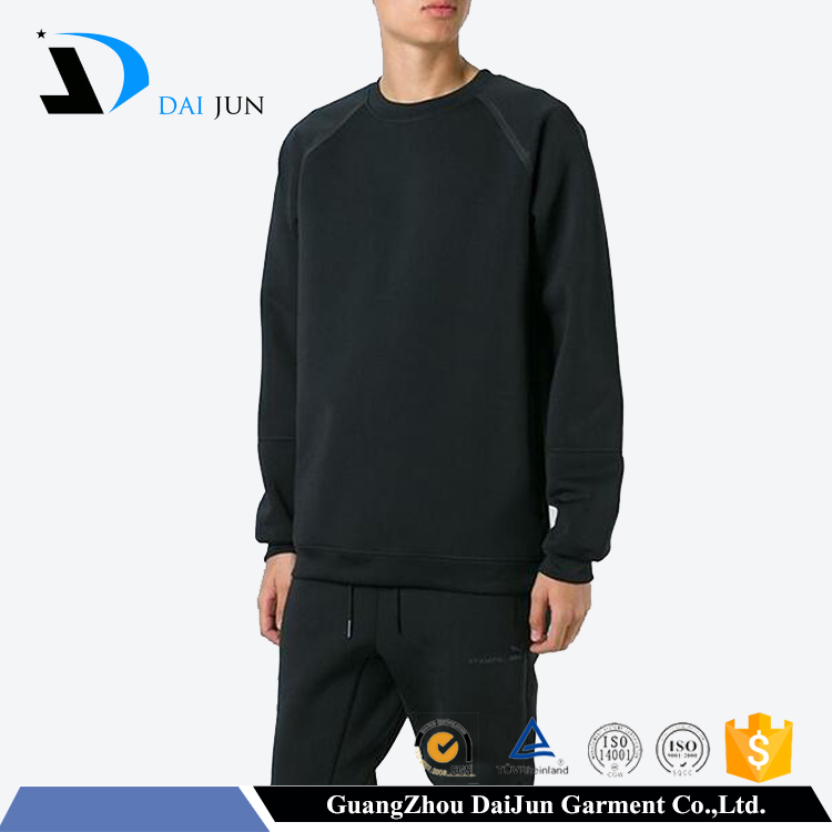 Daijun oem熱い販売クルーネック背の高い黒ブランク高品質男性ネオプレントレーナー-トレーナー、パーカー問屋・仕入れ・卸・卸売り