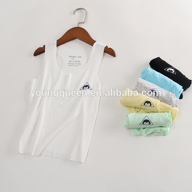 NZ61新しい夏の綿韓国少年ベストベスト純粋な卸売-キッズ服　ベスト問屋・仕入れ・卸・卸売り