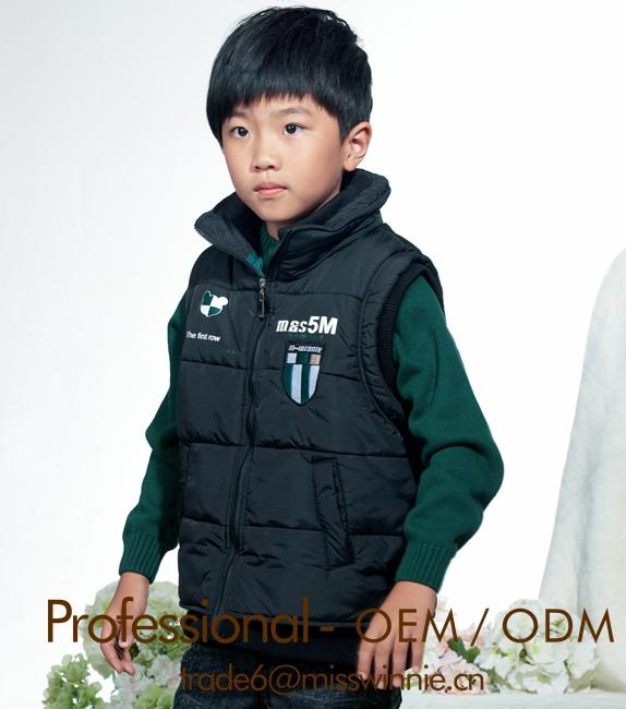 安価な男の子のベスト、 袖なしの冬のチョッキ、 男児袖なしのジャケット-キッズ服　ベスト問屋・仕入れ・卸・卸売り