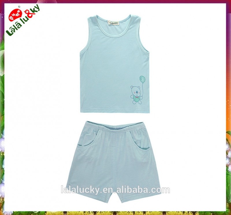 綿の男の子の夏のベスト子供用ノースリーブのベストのパターンを編み-キッズ服　ベスト問屋・仕入れ・卸・卸売り