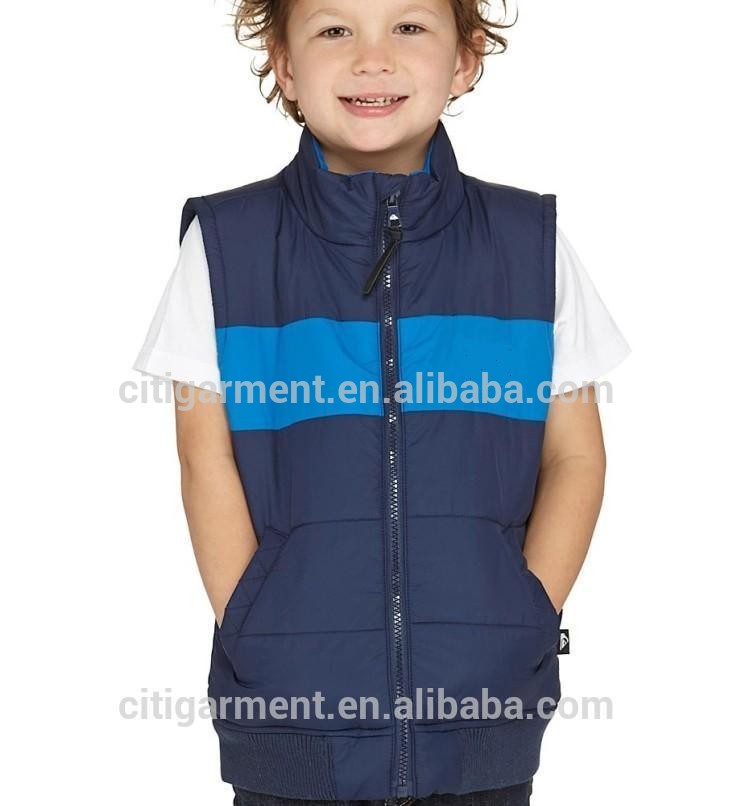 少年のベスト風フグ2-7yearsダウン子供-キッズ服　ベスト問屋・仕入れ・卸・卸売り