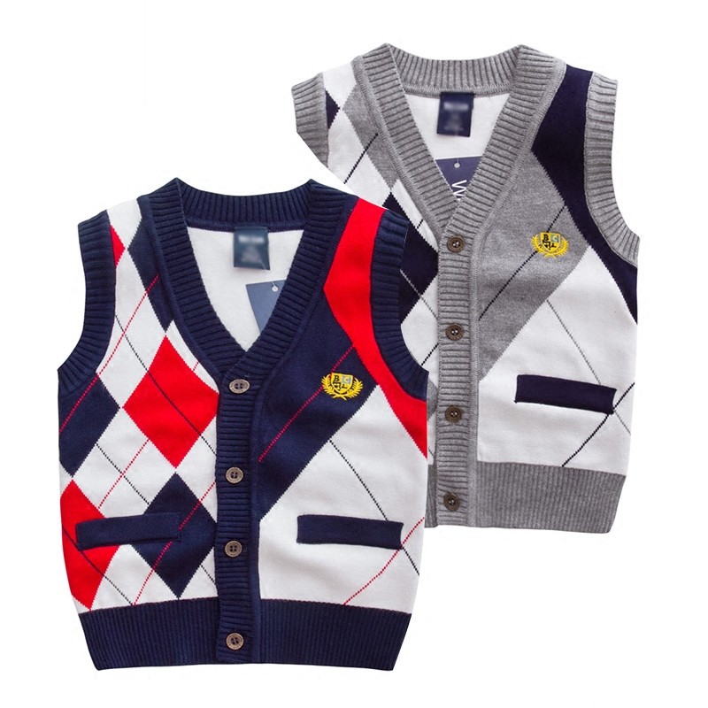 子供男の子セーターベスト編みパターン子供服のため中国卸売-問屋・仕入れ・卸・卸売り