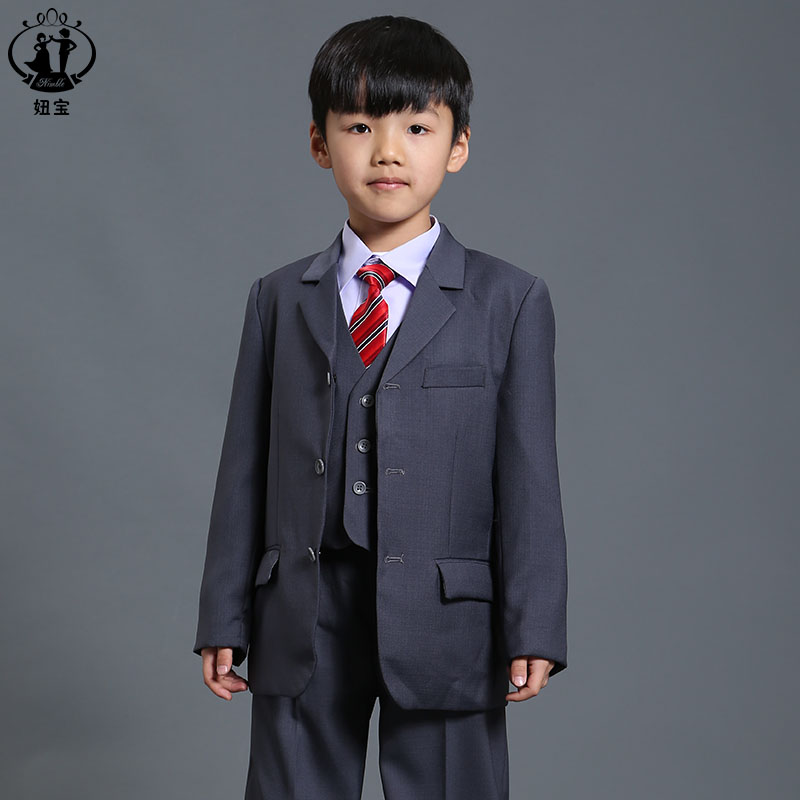 2016熱い販売! 3ピースグレースーツ男の子フォーマルなスーツ男の子タキシード-スーツ、タキシード問屋・仕入れ・卸・卸売り