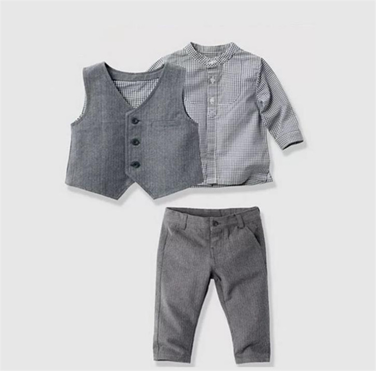 トップ品質春秋最新スタイル男の子スーツ、赤ちゃん男の子セット3ピース-スーツ、タキシード問屋・仕入れ・卸・卸売り