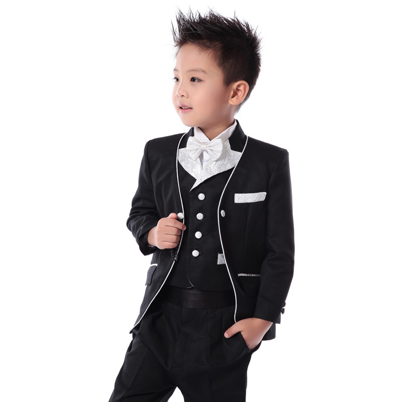 Hign品質男の子スーツ 5 ピース学童ステージ ファッション パフォーマンス摩耗-スーツ、タキシード問屋・仕入れ・卸・卸売り