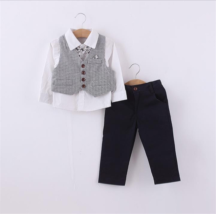 良いprodect熱い販売赤ちゃんパーティー花男の子スーツ学童セット3ピースの卸売-スーツ、タキシード問屋・仕入れ・卸・卸売り