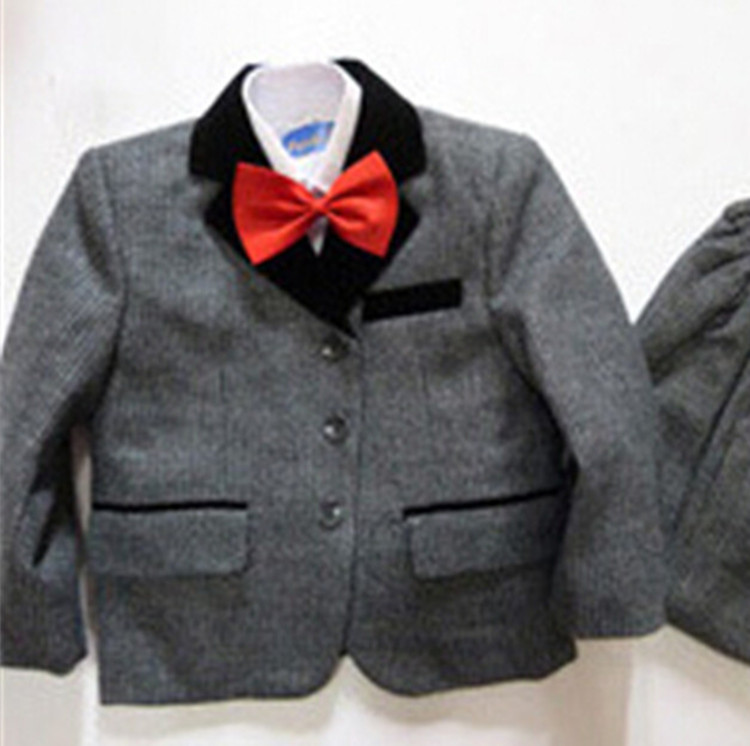 トップ品質スーツ工場直接ユニーク な ウェディング タキシード用男の子グレー綿子供スーツ-スーツ、タキシード問屋・仕入れ・卸・卸売り