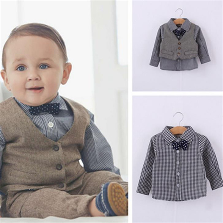 ヨーロッパスタイル赤ちゃん秋のデザイン男の子セット3ピースの卸売-スーツ、タキシード問屋・仕入れ・卸・卸売り