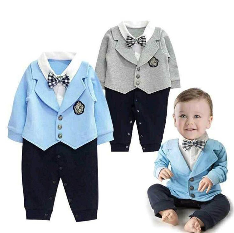 トップレベルの高品質の赤ちゃん男の子スーツ春スタイル男の子服セットでちょう結び-スーツ、タキシード問屋・仕入れ・卸・卸売り
