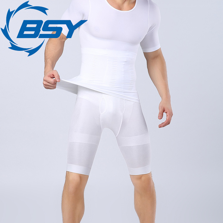 男2016新しいスタイル脚痩身軽量ナイロンシェイプウェアシェイパーパンツで白-補正下着問屋・仕入れ・卸・卸売り