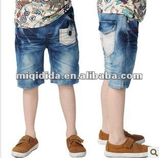 2012年最新デザイン! 赤ちゃん男の子の短いジーンズ青い色子供用パンツ、 ファッションの男の子ショートジーンズ夏のショートパンツ-キッズ服　ジーンズ問屋・仕入れ・卸・卸売り
