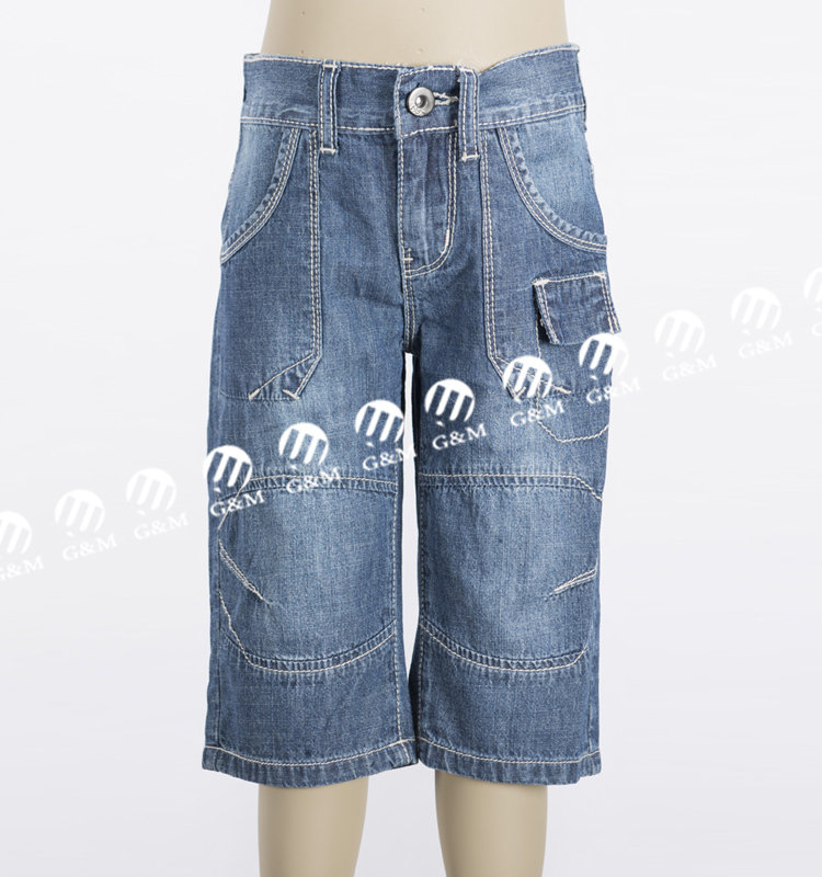 の販売の男の子のデニムバミューダホット2015ベルト付きショートパンツカスタムサービスの膝の長さ-キッズ服　ジーンズ問屋・仕入れ・卸・卸売り
