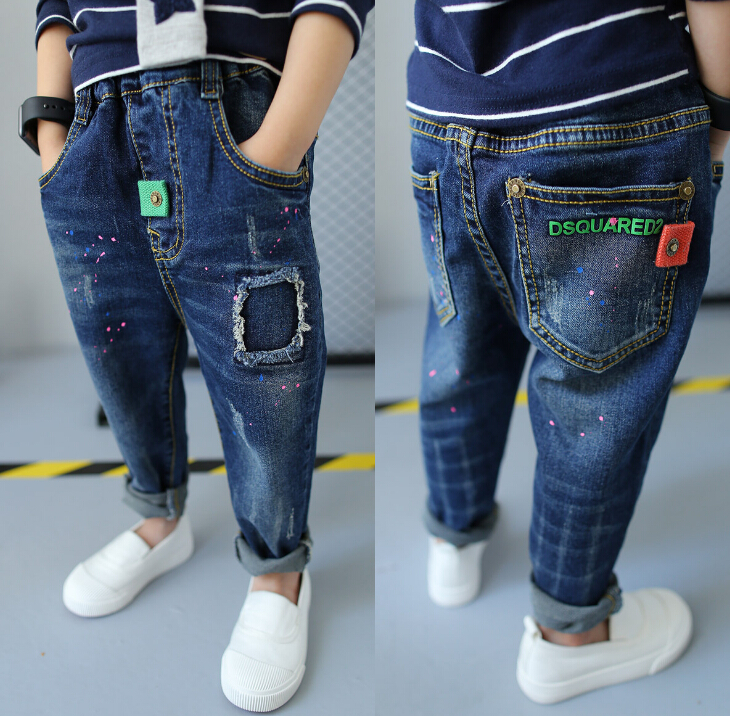 最新の男の子ヨーロッパスタイルジーンズパンツ美しいデザイン-キッズ服　ジーンズ問屋・仕入れ・卸・卸売り