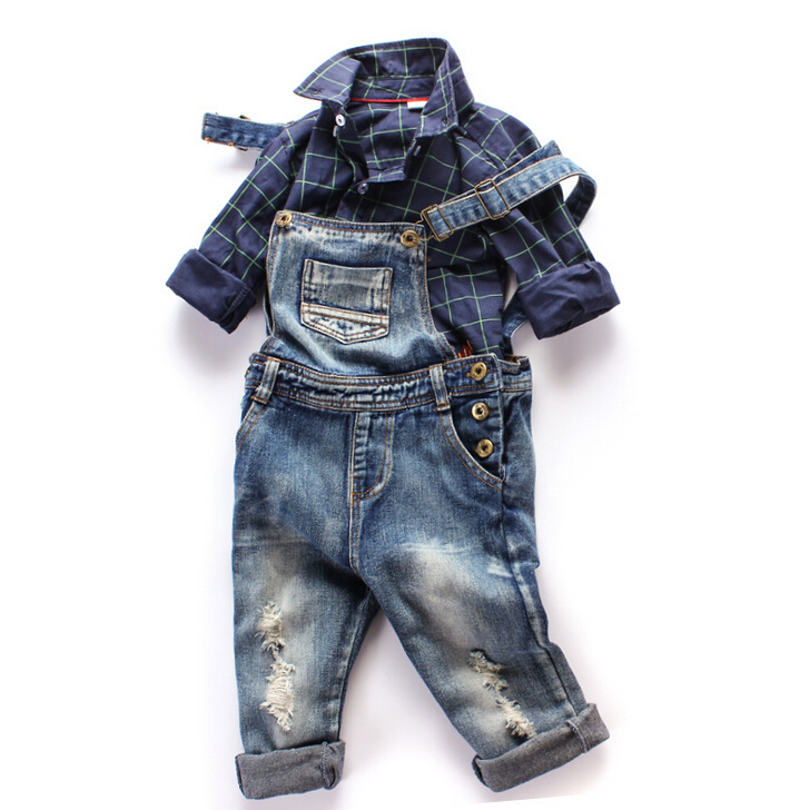 ファッションの新しいジーンズオーバーオール用キッズ男の子ジャンパンツ-キッズ服　ジーンズ問屋・仕入れ・卸・卸売り