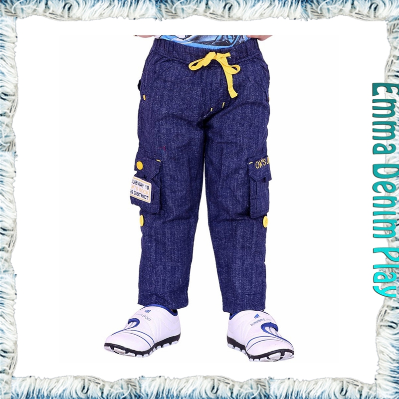 2016最新のスタイル男の子のブルーストレッチデニムパンツクラシックストレート弾性ウエストジーンズ-キッズ服　ジーンズ問屋・仕入れ・卸・卸売り