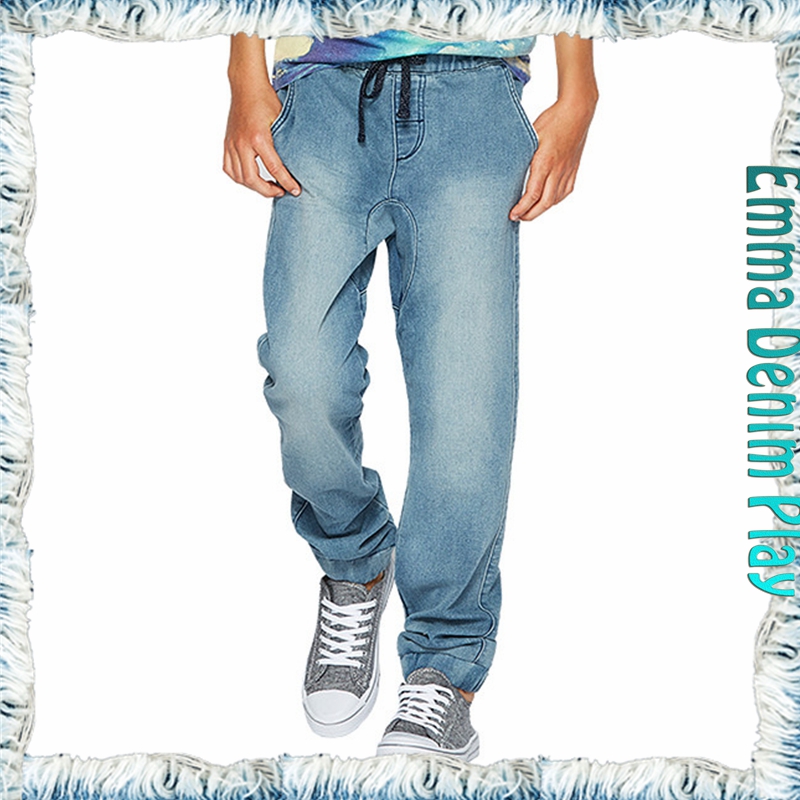 有名なデザイナーのバイカー男の子fasteningjeansブルーデニムストレートフィットベルト-キッズ服　ジーンズ問屋・仕入れ・卸・卸売り