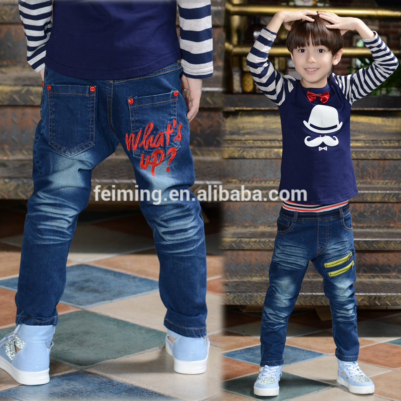 ホットな新製品卸売2015ヨーロッパブランド子供服fashhionキッズ男の子のジーンズズボンのデザイン-キッズ服　ジーンズ問屋・仕入れ・卸・卸売り