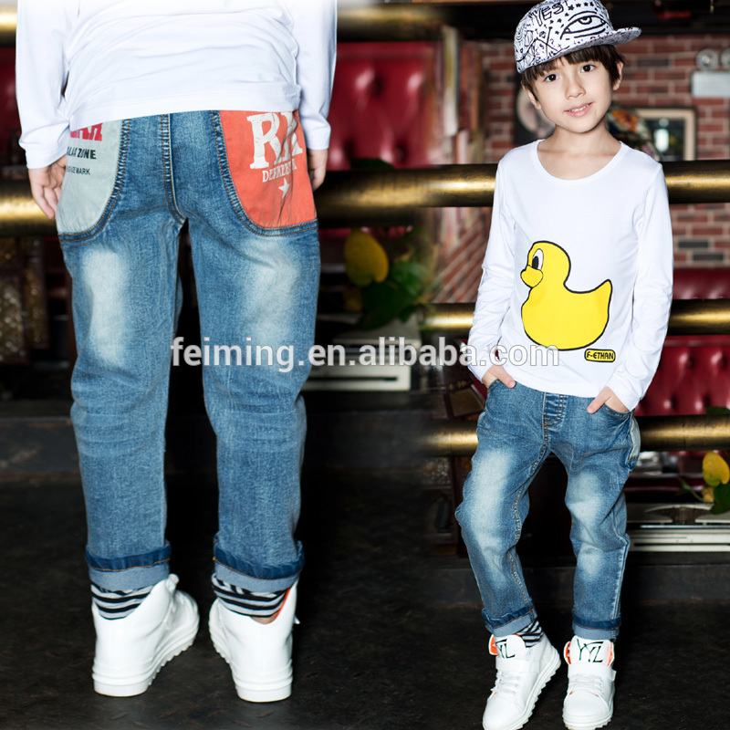 新しいベビー用品中国の子供のジーンズジーンズメーカー卸売2015モデルの男の子-キッズ服　ジーンズ問屋・仕入れ・卸・卸売り