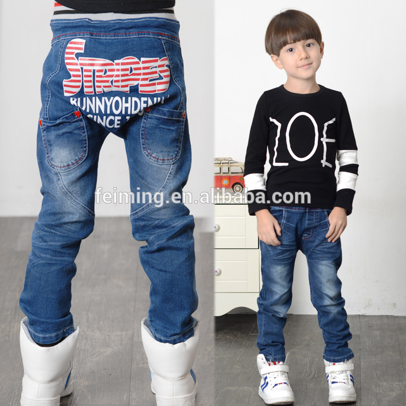 子供時代の新しい子供服秋オスの子のデニムのジーンズ-キッズ服　ジーンズ問屋・仕入れ・卸・卸売り