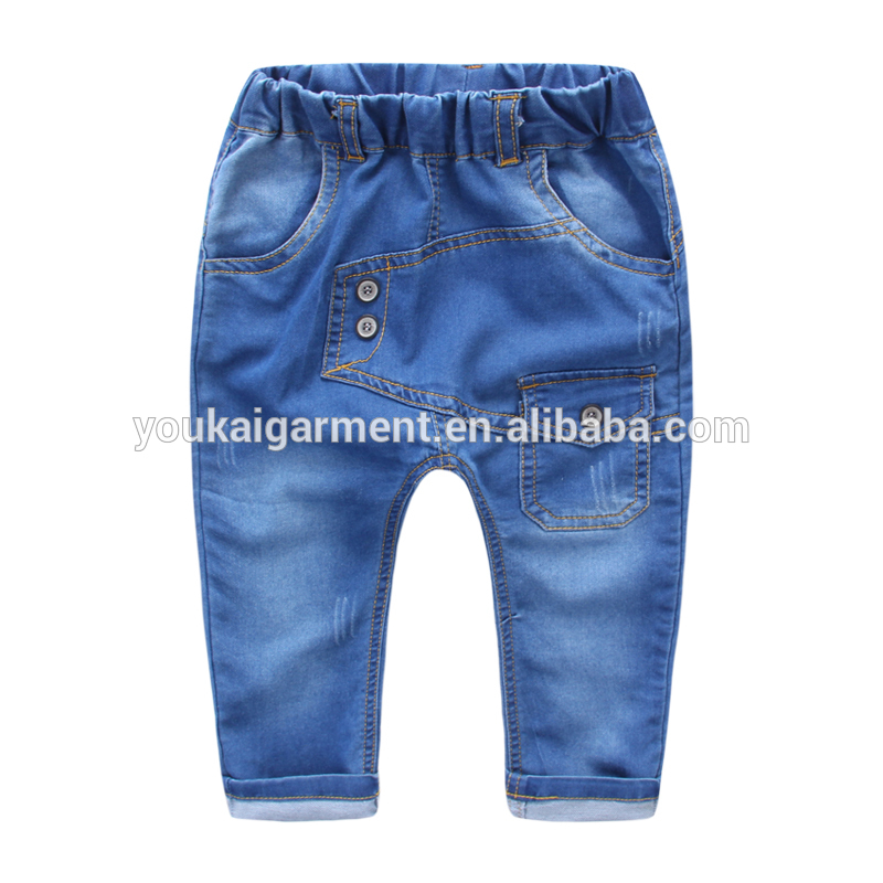 メーカー価格リトル男の子デニムトップデザインベビーキッズ子供ジーンズズボン-キッズ服　ジーンズ問屋・仕入れ・卸・卸売り