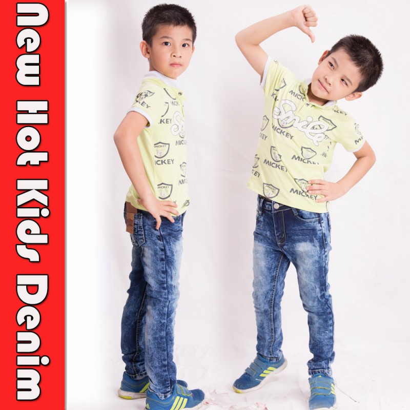 子供のための短いジーンズの破れたジーンズ男の子のファッションジーンズ-キッズ服　ジーンズ問屋・仕入れ・卸・卸売り