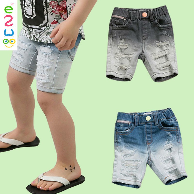 新しい男の子のジーンズ工場2015wholelale夏のリッピングパンツホットパンツ-キッズ服　半ズボン問屋・仕入れ・卸・卸売り