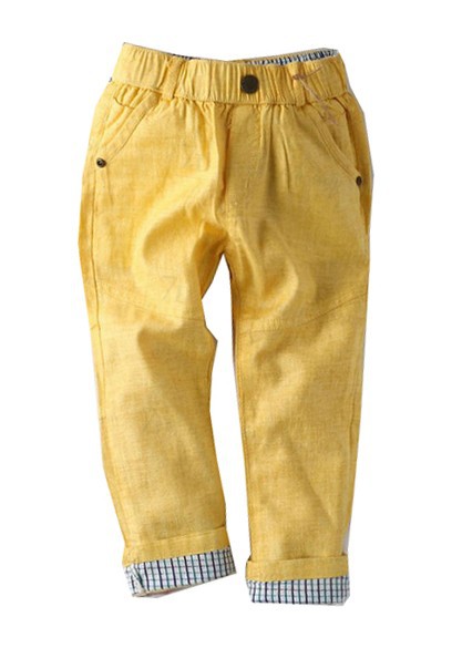 子供のリネン固体レジャーパンツカジュアルな子供服-キッズ服　半ズボン問屋・仕入れ・卸・卸売り